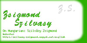 zsigmond szilvasy business card