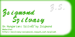 zsigmond szilvasy business card